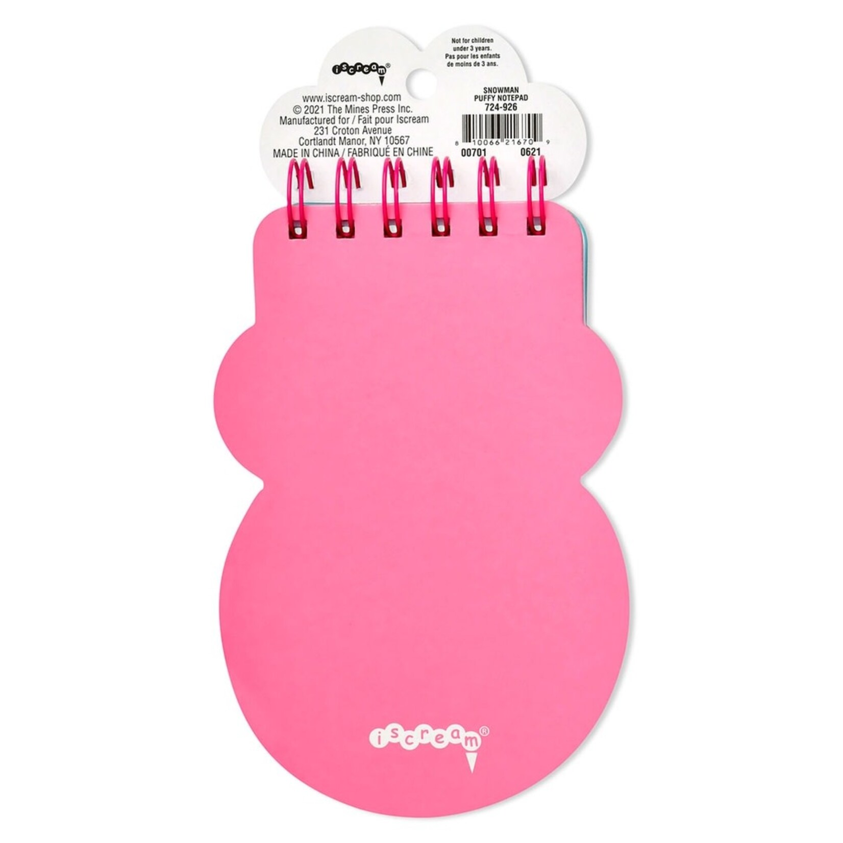 ISCREAM SNOWMAN PUFFY NOTEPAD