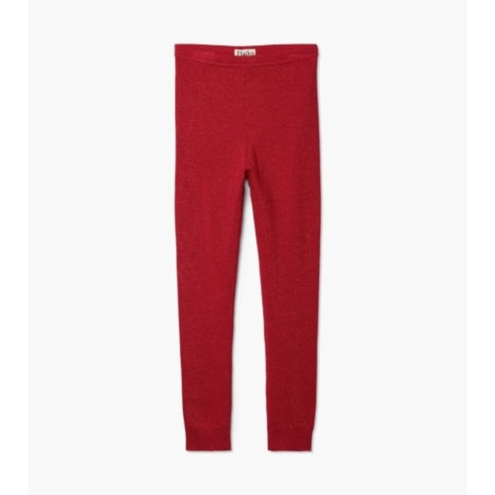 Hatley Kids RED SHIMMER KNIT LEGGINGS