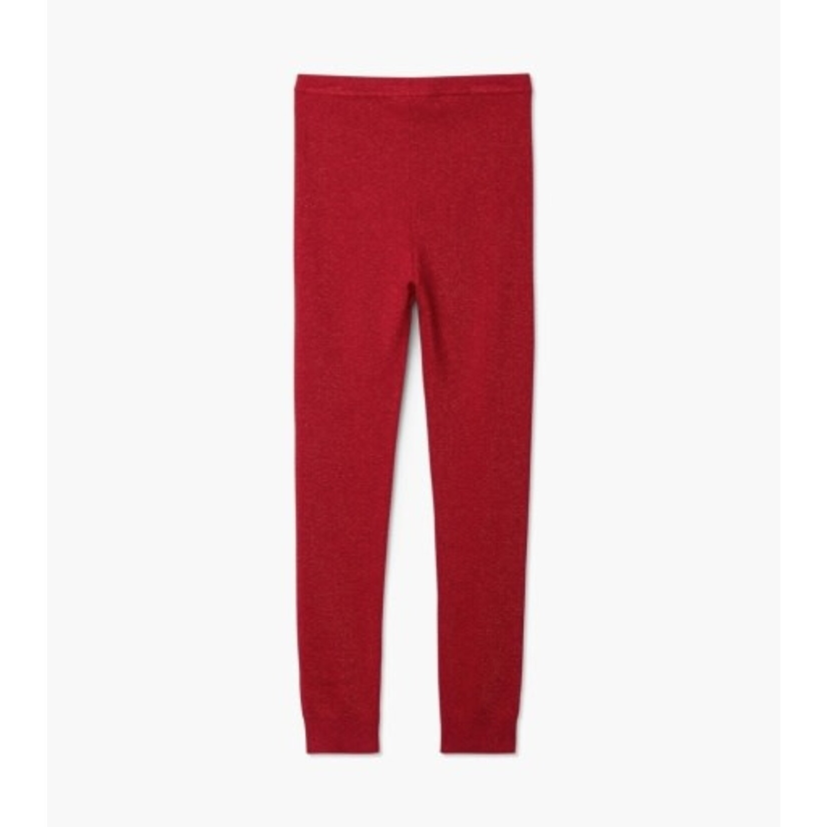 Hatley Kids RED SHIMMER KNIT LEGGINGS