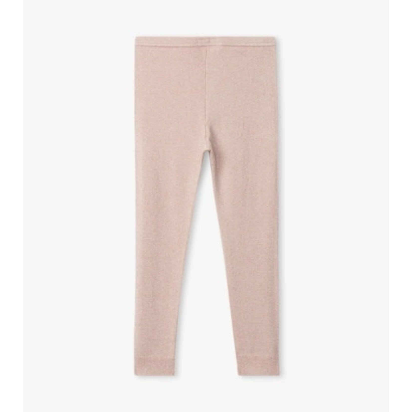 Hatley Kids GOLD SHIMMER CABLE KNIT LEGGINGS