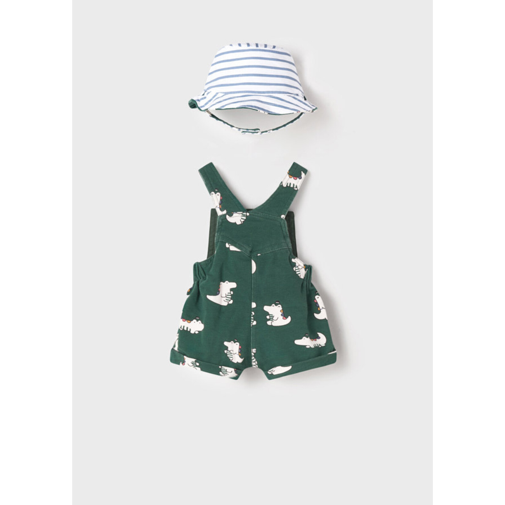 MAYORAL NEWBORN Baby Boy Overall & Reversible Hat