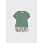 MAYORAL NEWBORN Baby Boy Shorts & Polo Set