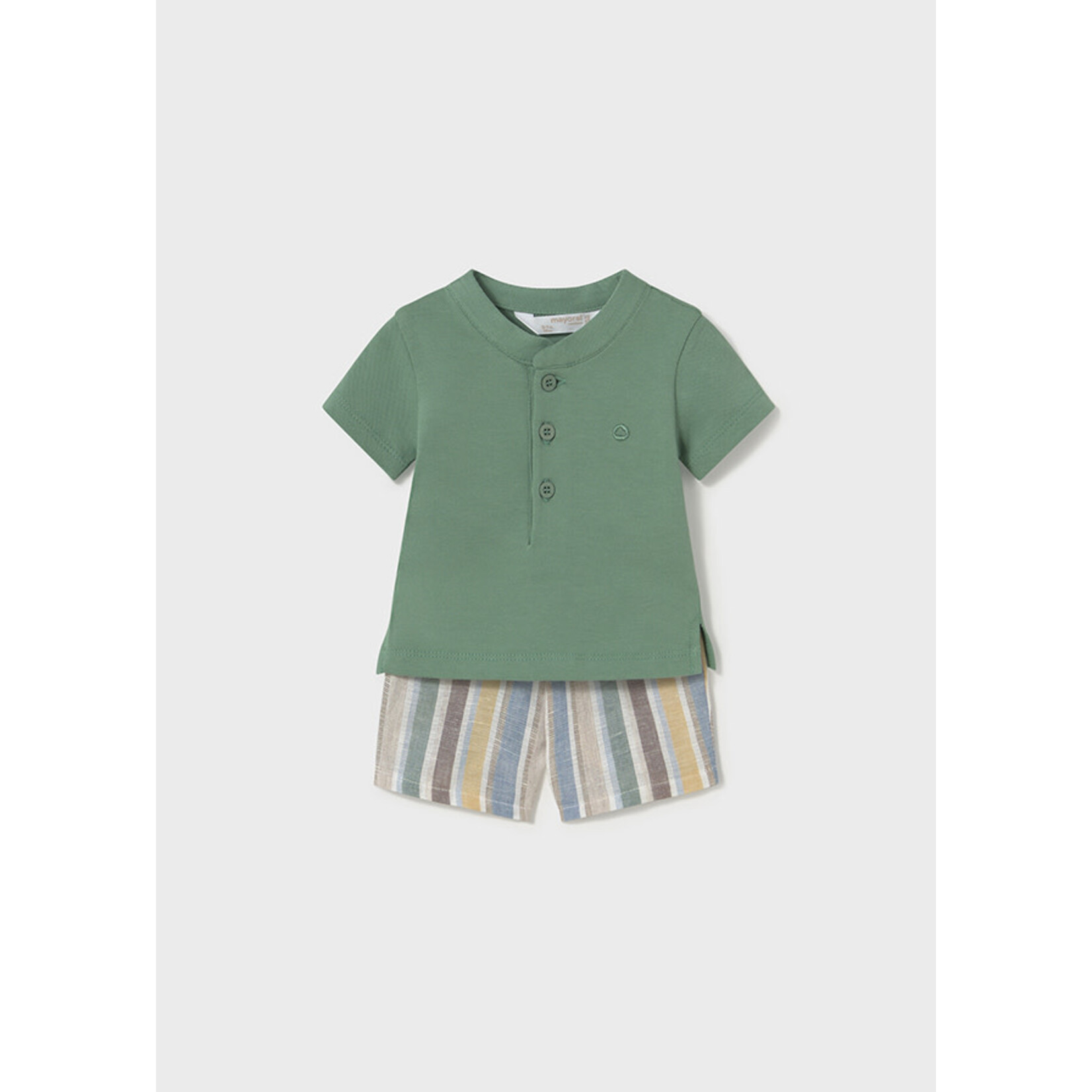 MAYORAL NEWBORN Baby Boy Shorts & Polo Set