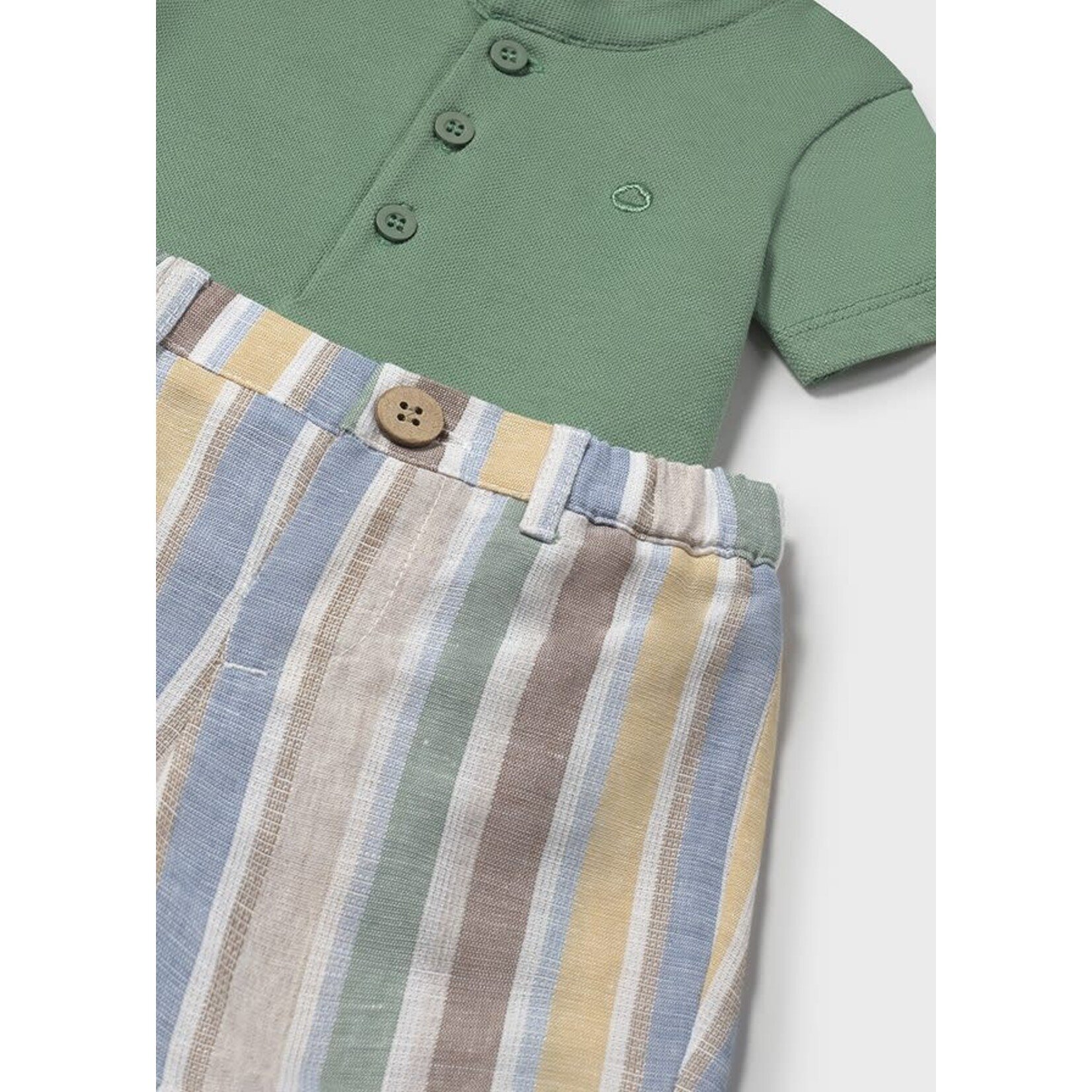 MAYORAL NEWBORN Baby Boy Shorts & Polo Set