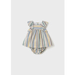 MAYORAL NEWBORN Baby Girl Linen Dress w/ Bloomers