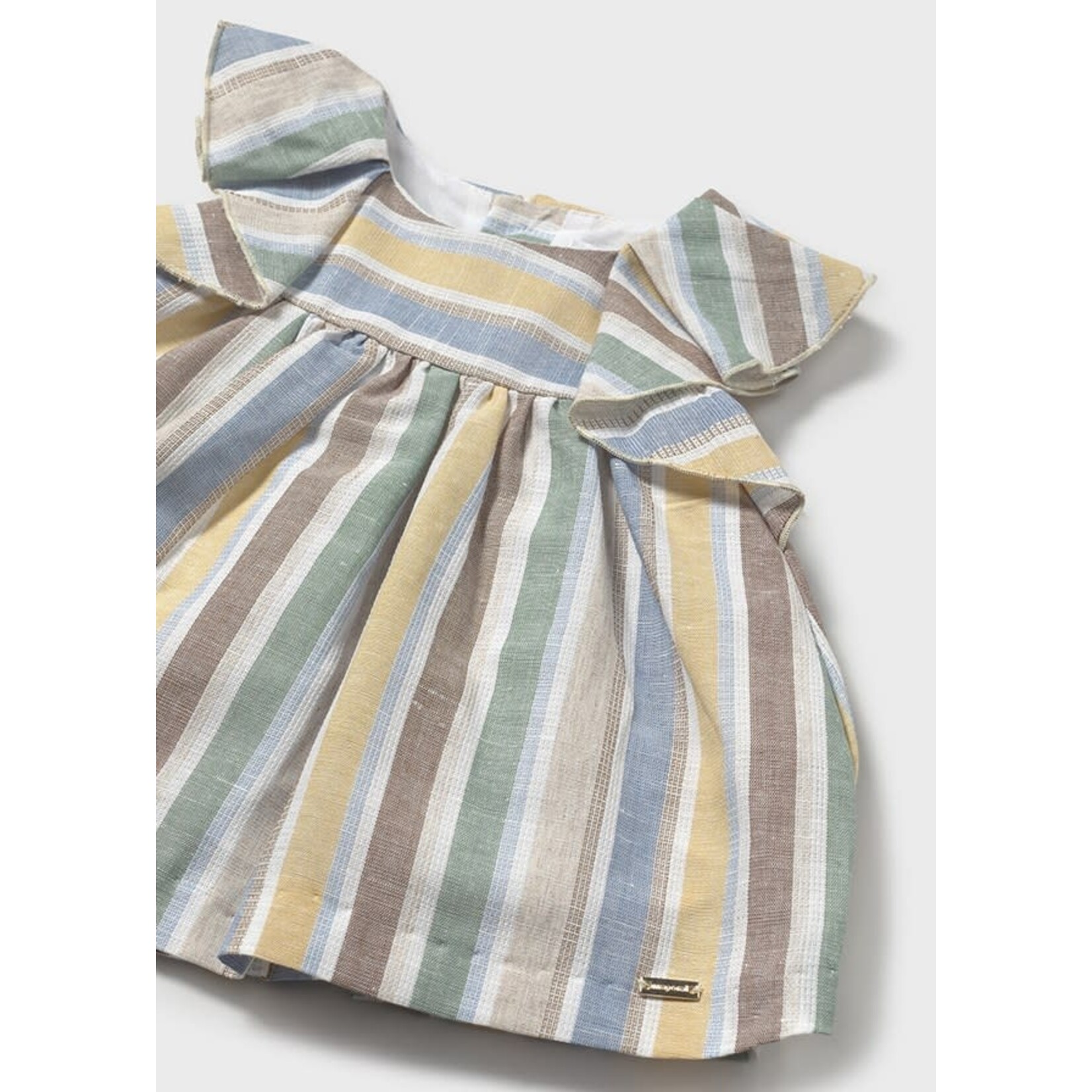 MAYORAL NEWBORN Baby Girl Linen Dress w/ Bloomers