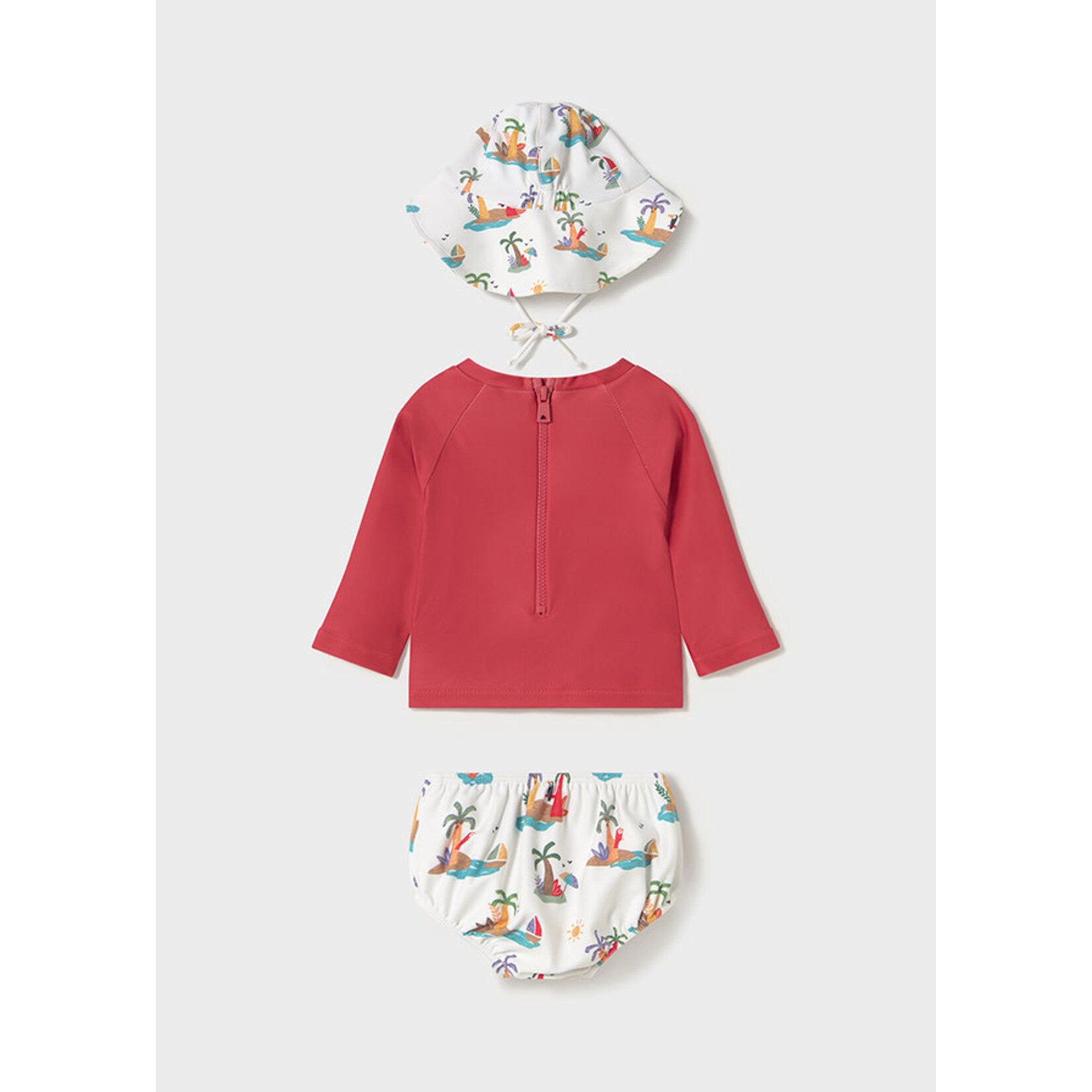 MAYORAL NEWBORN Newborn 3-Piece Swim Set with Sun Protection