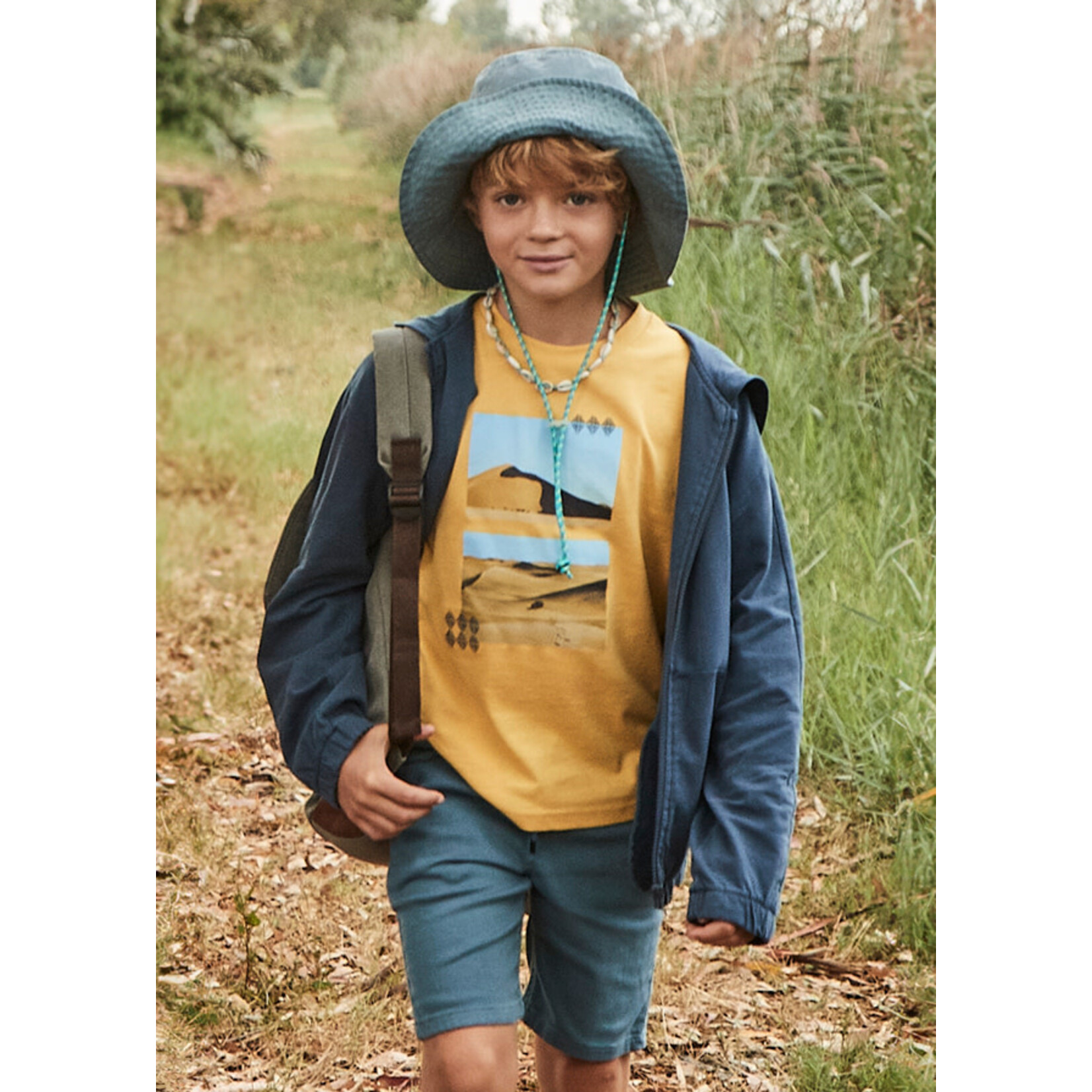 MAYORAL TWEEN Tween Boy Twill Shorts with Drawstring