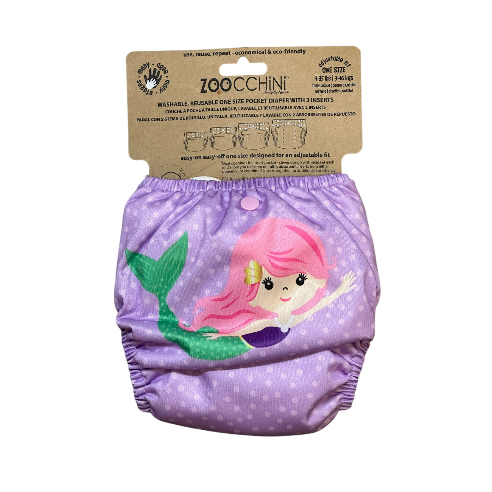 Baby Girl Reusable Diaper (7-35LB)