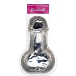 Bachelorette Party Favors Disposable Pecker Cake Pans 11in x 7in - Silver