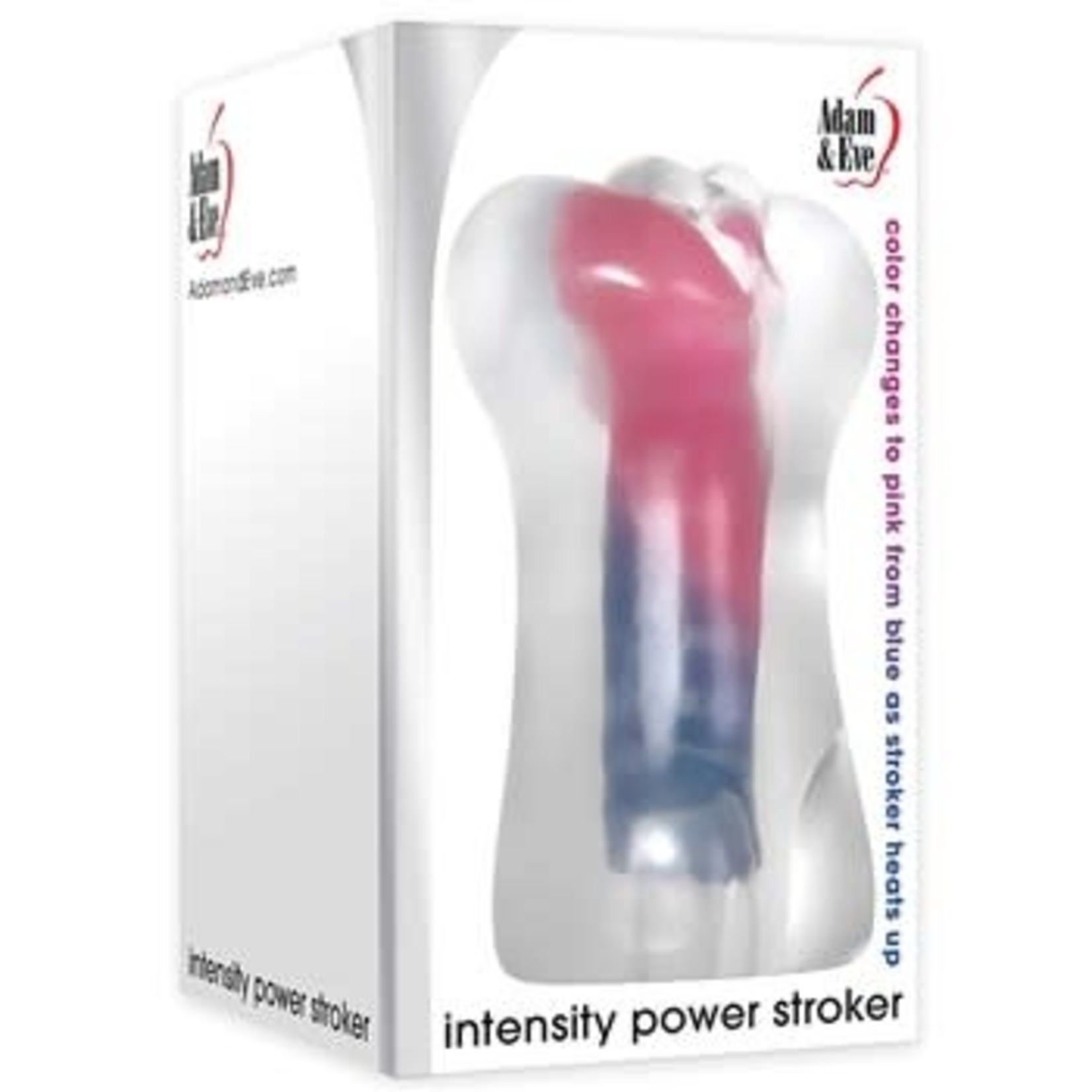 Adam & Eve Intensity Power Stroker Textured Color Changing Masturbator - Clear