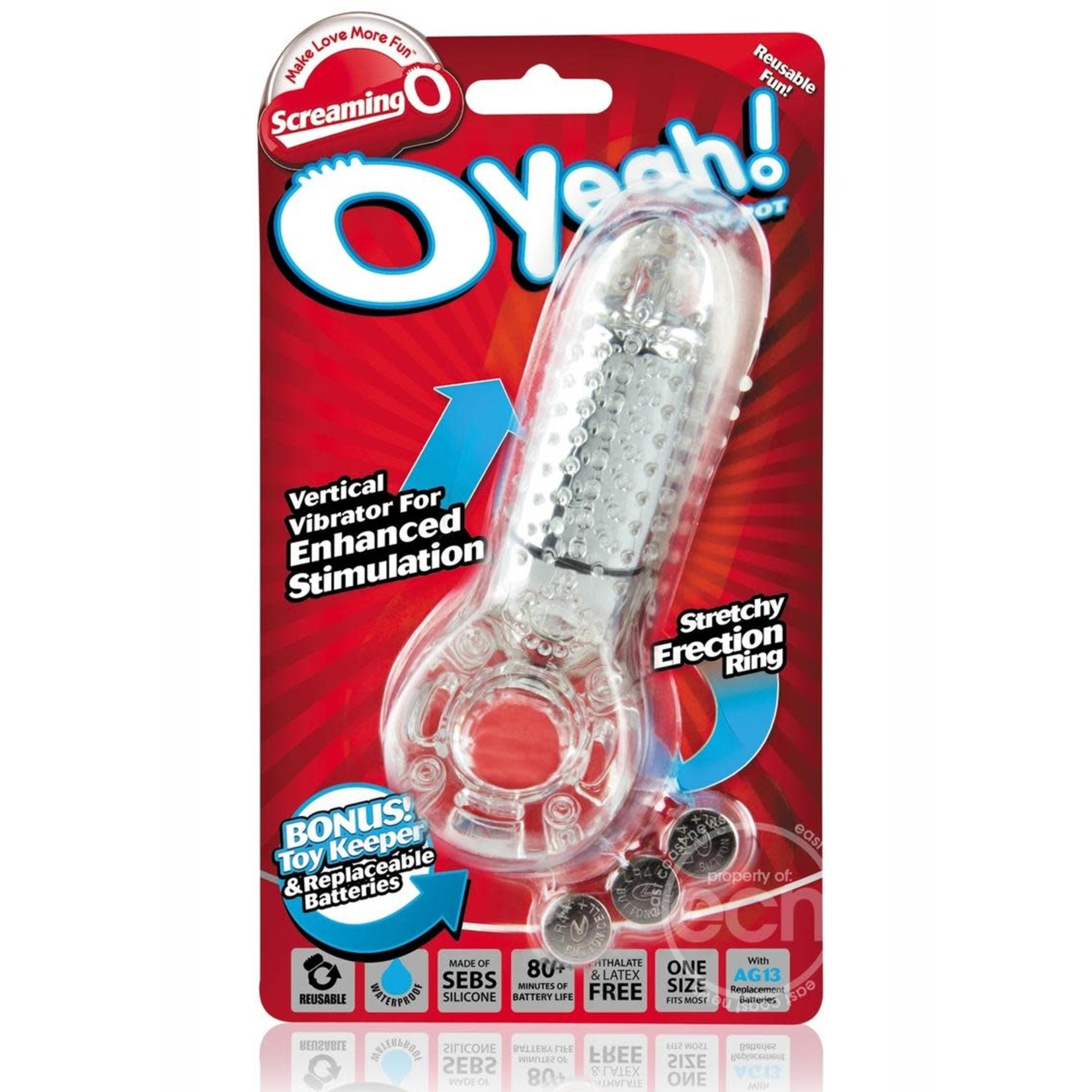 O Yeah Vibrating Cockring - Clear