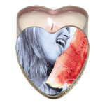 Earthly Body Heart-Shaped Hemp Seed Edible Massage Candle Watermelon 4oz