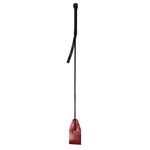 Rouge Fifty Times Hotter Anaconda Leather Riding Crop - Burgundy And Black