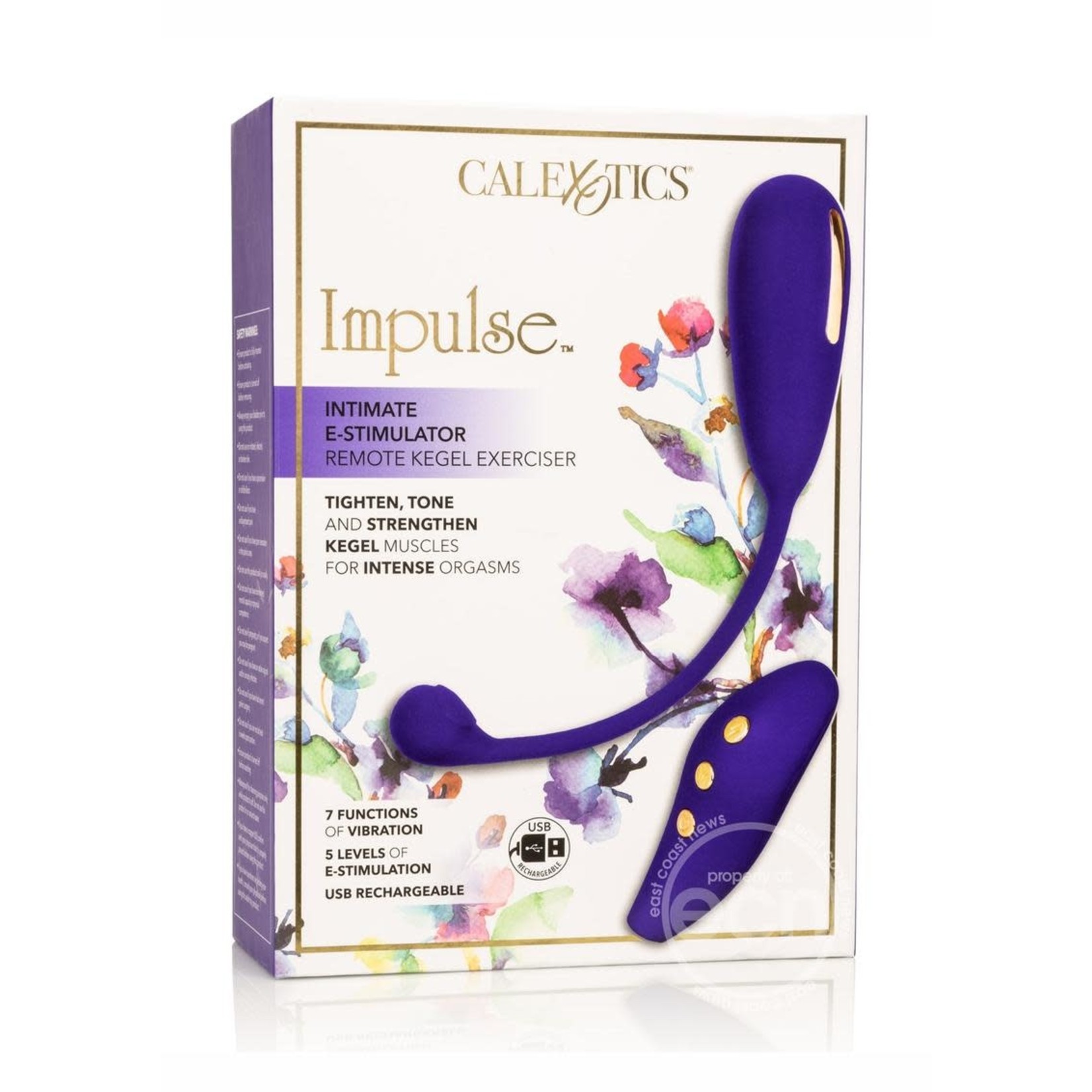 Impulse Intimate E-Stimulator Silicone Rechargeable Kegal Balls With Remote Control - Purple