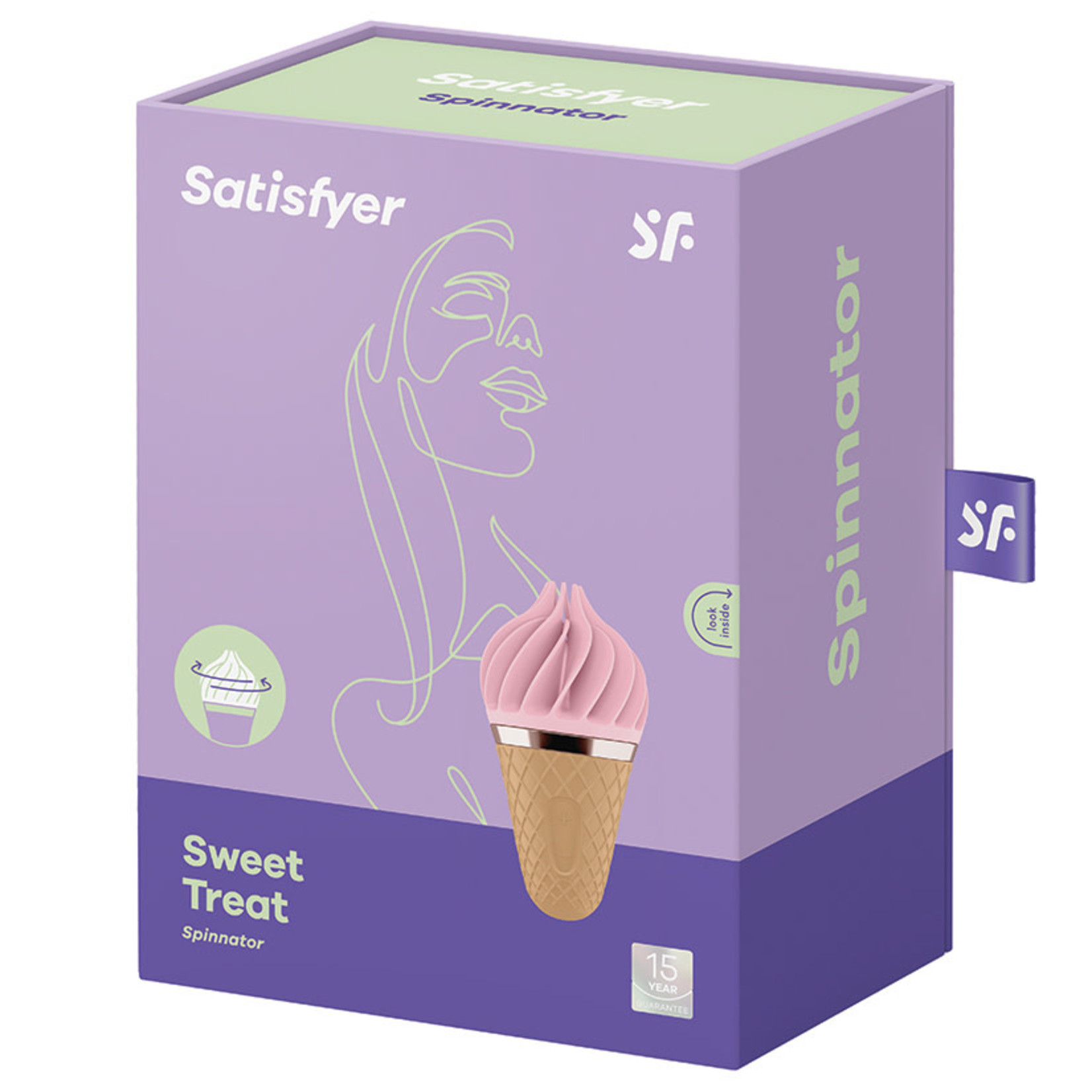Satisfyer Sweet Treat Silicone Magnetic USB Rechargeable Waterproof Pink/Brown