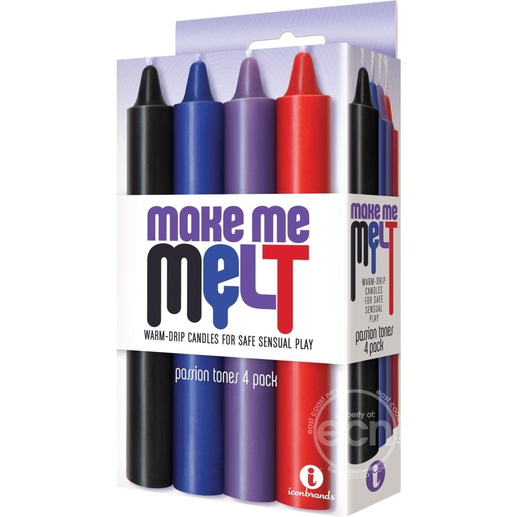 The 9's - Make Me Melt Warm-Drip Candles 4 Pack - Passion Tones