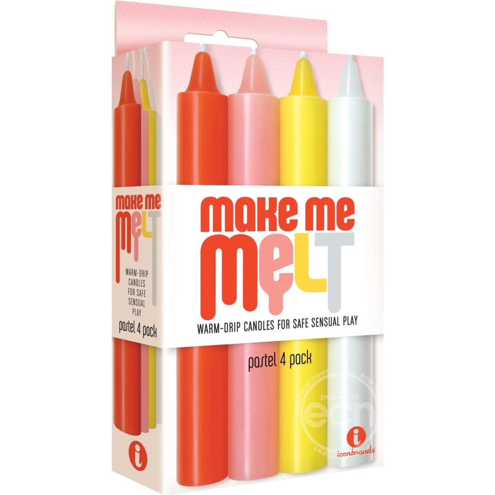The 9's - Make Me Melt Warm-Drip Candles 4 Pack - Pastel