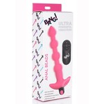 Bang! Vibrating Silicone Rechargeable Anal Beads With Remote Control - Pink