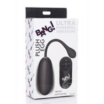 Bang! 28x Plush Silicone Rechargeable Egg With Remote Control - Black