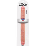 King Cock Thick Double Dildo 16in - Vanilla