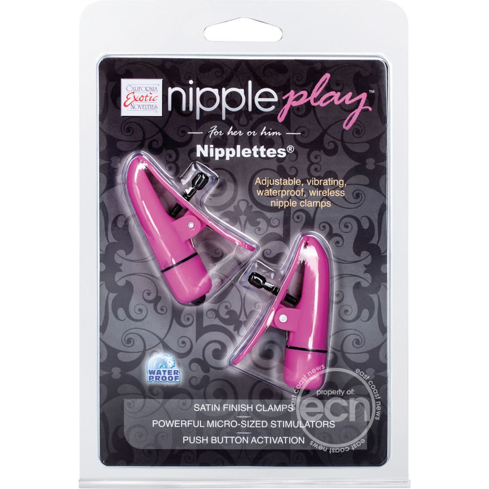 Nipple Play Nipplettes Vibrating Nipple Clamps - Pink