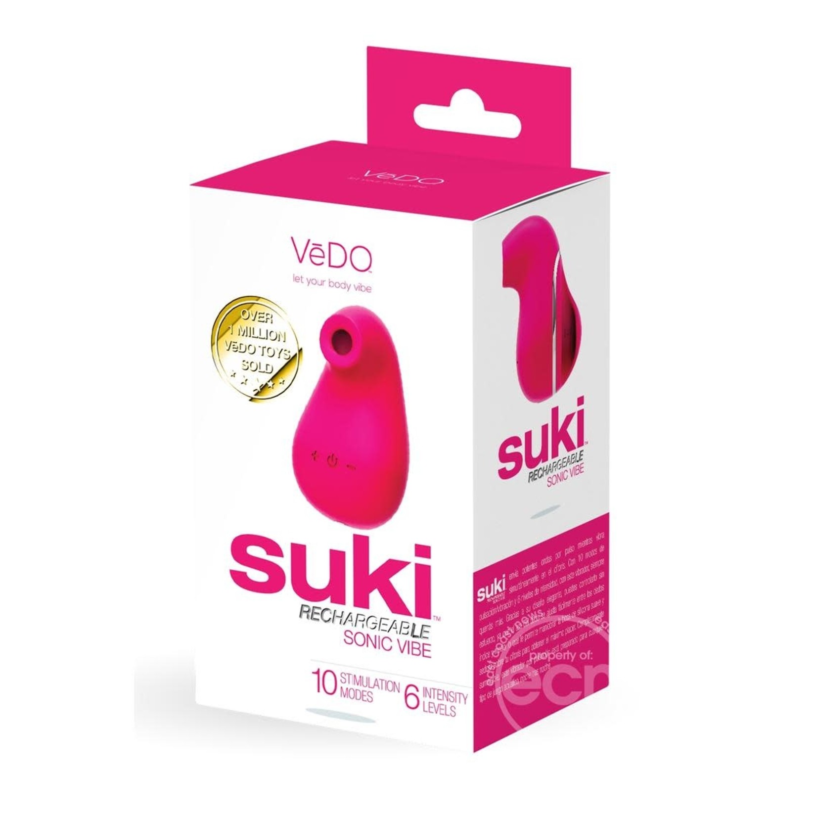 VeDO Suki Rechargeable Silicone Sonic Vibrator - Foxy Pink