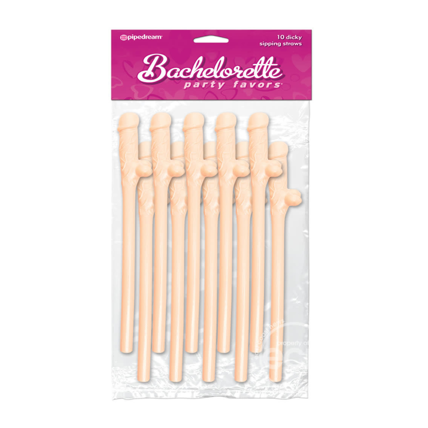 Bachelorette Party Favors Dicky Sipping Straws - Vanilla