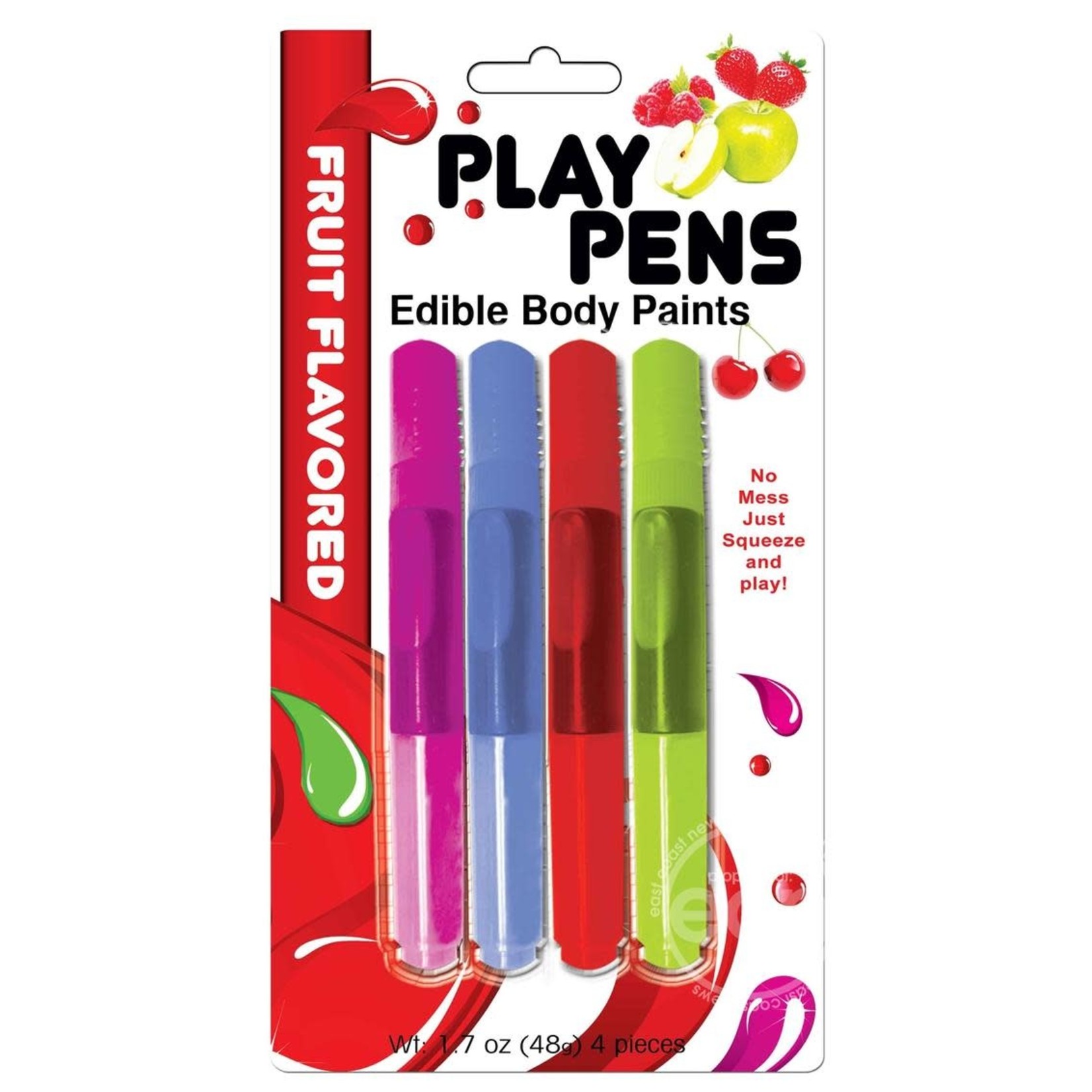 Play Pens Edible Body Paint Brushes 4 Delicious Flavors