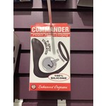 Commander Prostate Pleaser Silicone Cock Ring - Black
