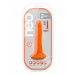 Neo Dual Density Dildo 6in - Neon Orange