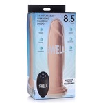 Swell 7X Inflatable & Vibrating Silicone Rechargeable Dildo With Remote Control 8.5in - Vanilla