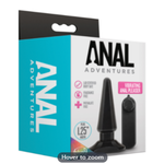 Anal Adventures Basic Vibrating Anal Pleaser With Remote Control - Black