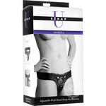 Strap U Domina Adjustable Wide Band Strap On Harness - Black