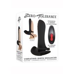 Zero Tolerance Vibrating Girth Enhancer Silicone Rechargeable Sleeve With Remote Control - Black/Red