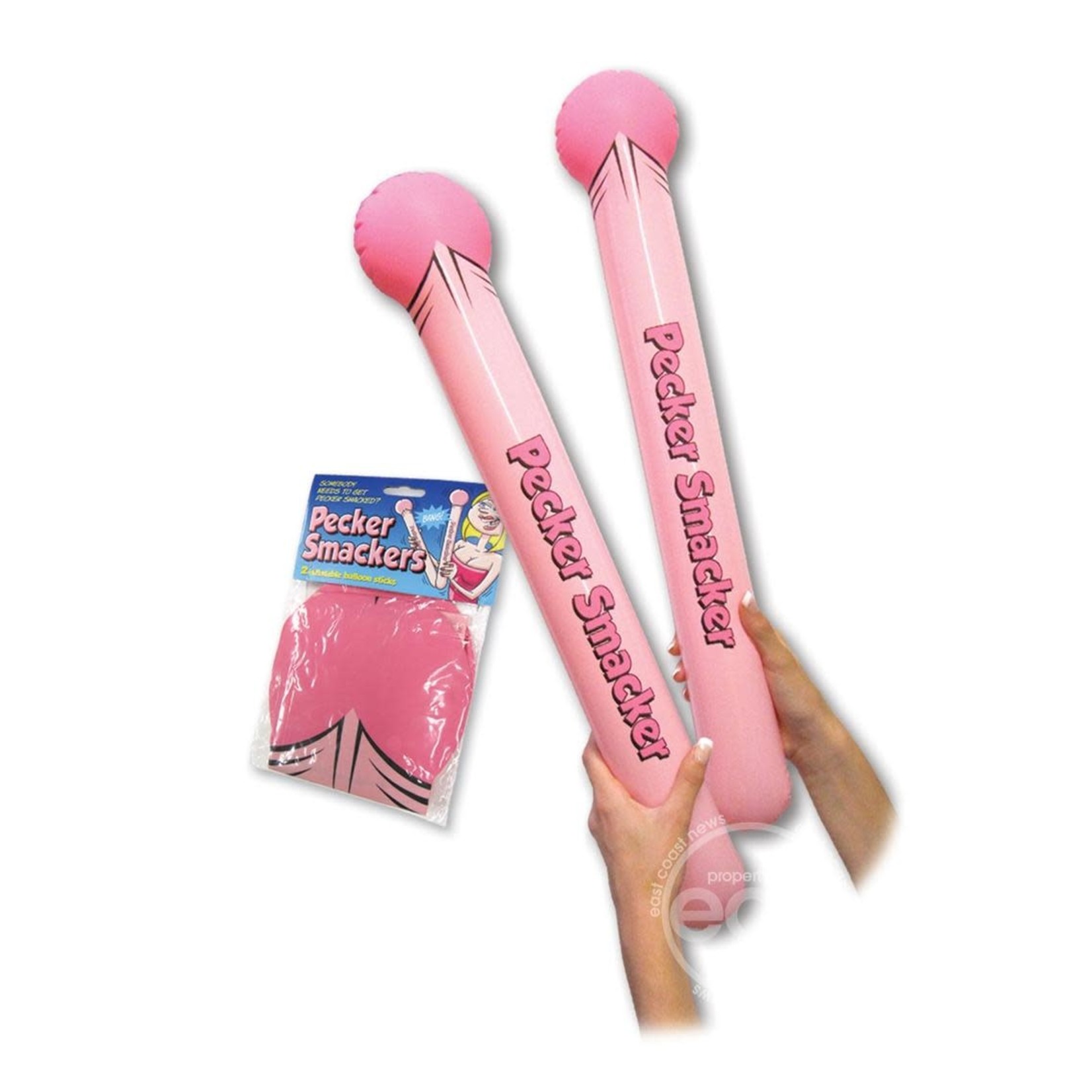 Pecker Smackers Inflatable Balloon Sticks (2 Per Pack)