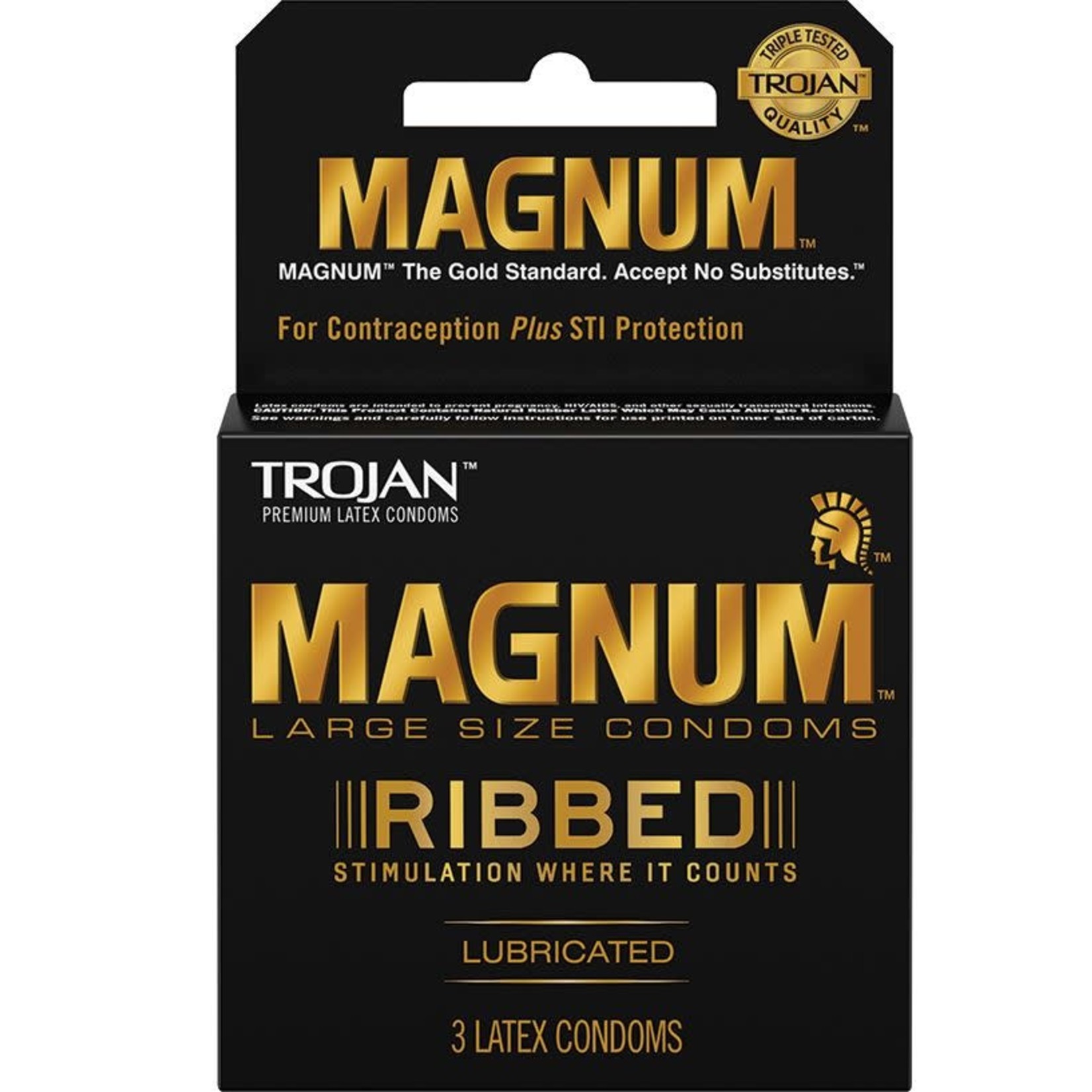 Trojan Magnum Ribbed (3 Pack)