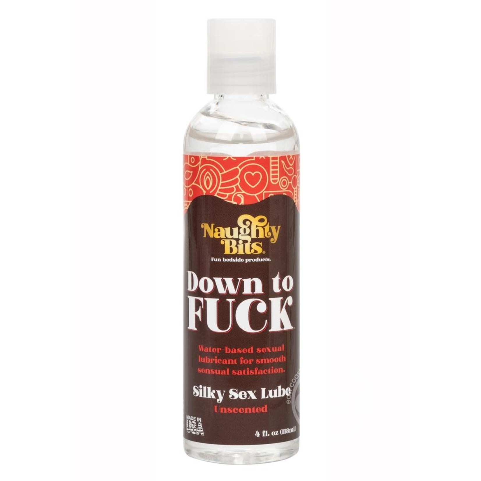 Naughty Bits Down To Fuck Water Based Silky Sex Lube - Bulk