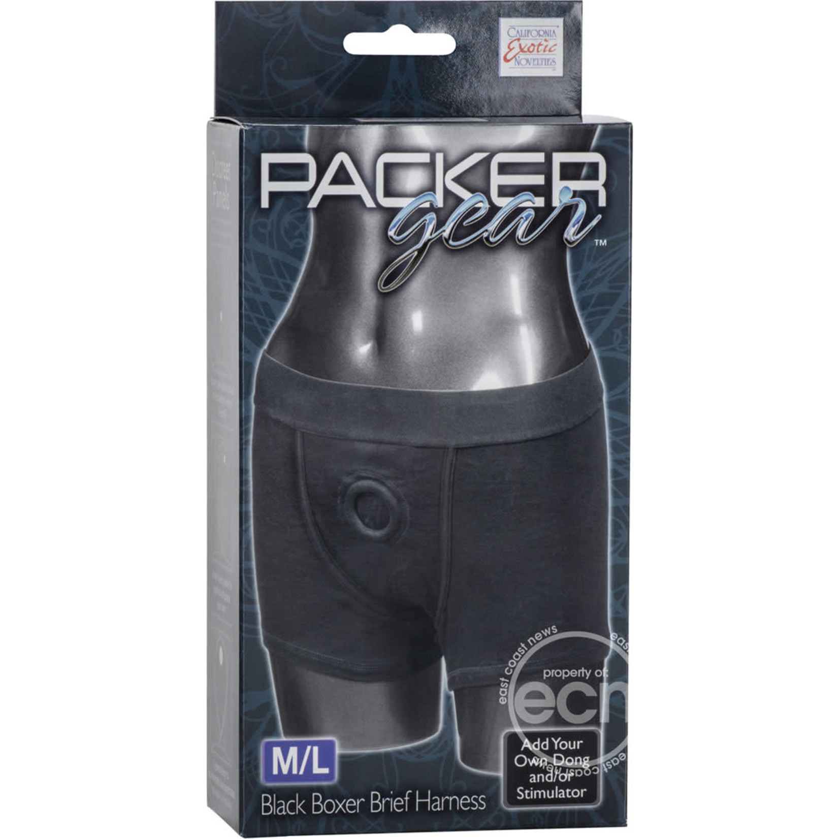 Packer Gear Boxer Brief Harness - M/L - Black