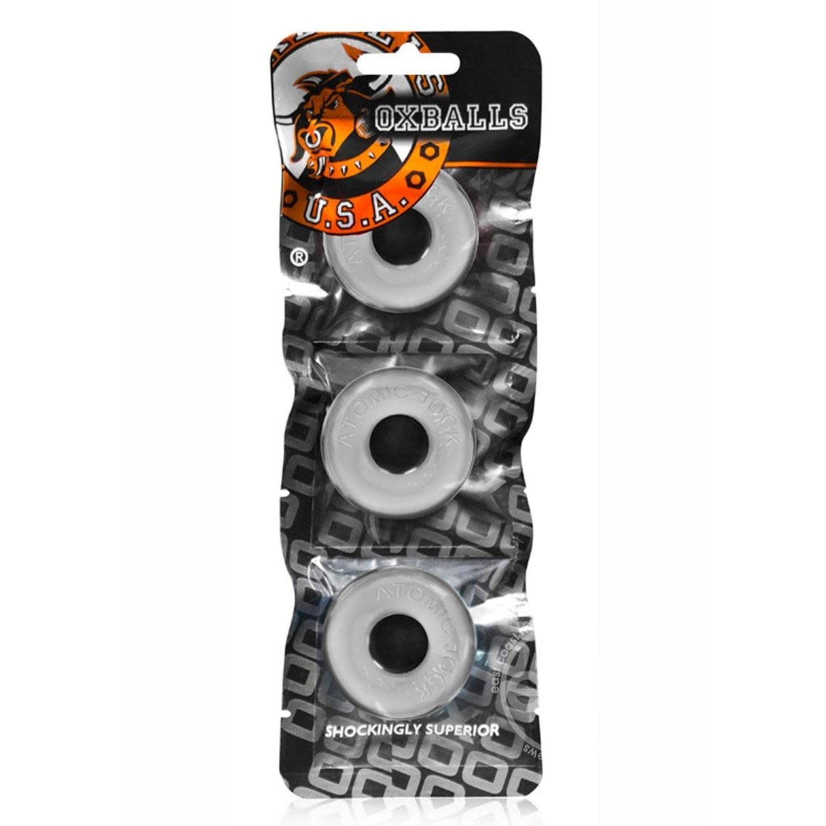 Oxballs Ringer Donut Cock Ring (3 Pack) - Clear