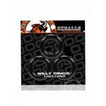 Oxballs Willy Rings Cock Ring (3 Pack) - Black