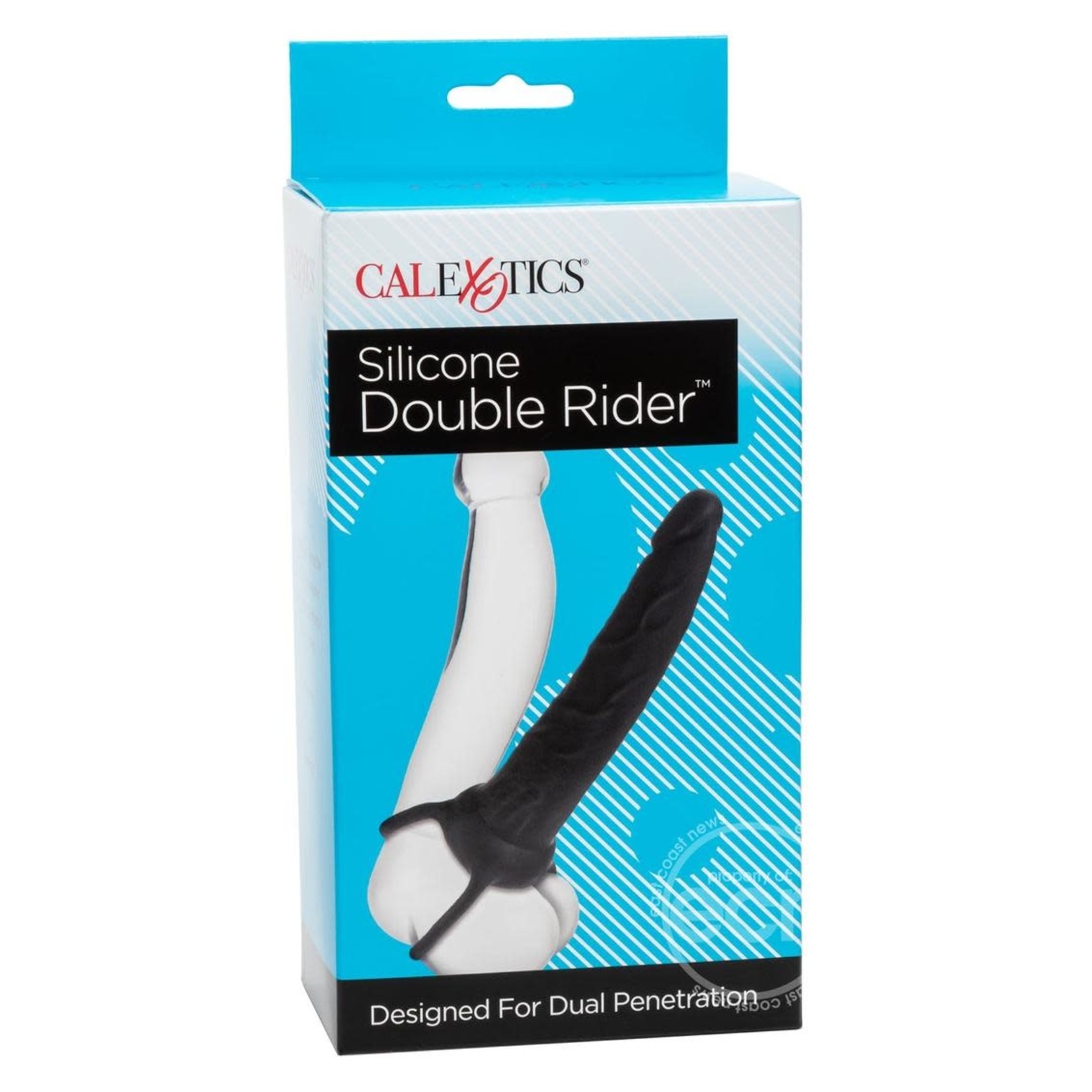 Silicone Double Rider Dildo Cockring Black