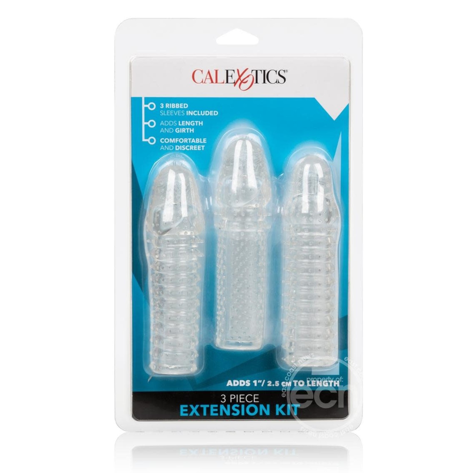 3 Piece Ext Kit Textured Clear 6 Inches Each