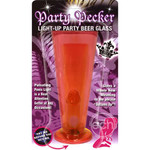 Party Pecker Light Up Party Beer Glass Red
