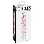 Icicles No 7 Glass Dildo 7in - Clear And Purple