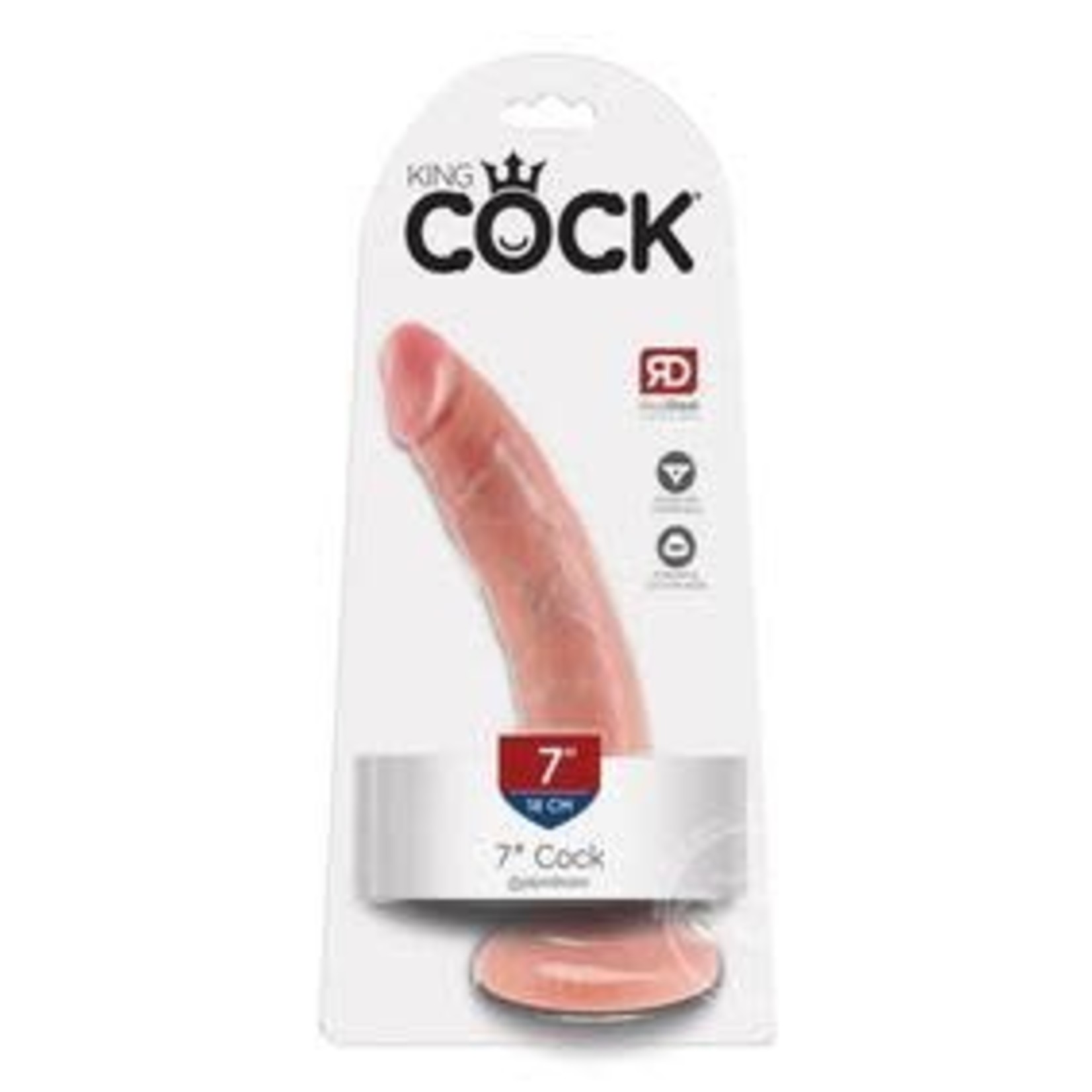 King Cock Dildo 7in - Vanilla