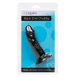 Back End Chubby Suction Cup Base Anal Plug Waterproof Black