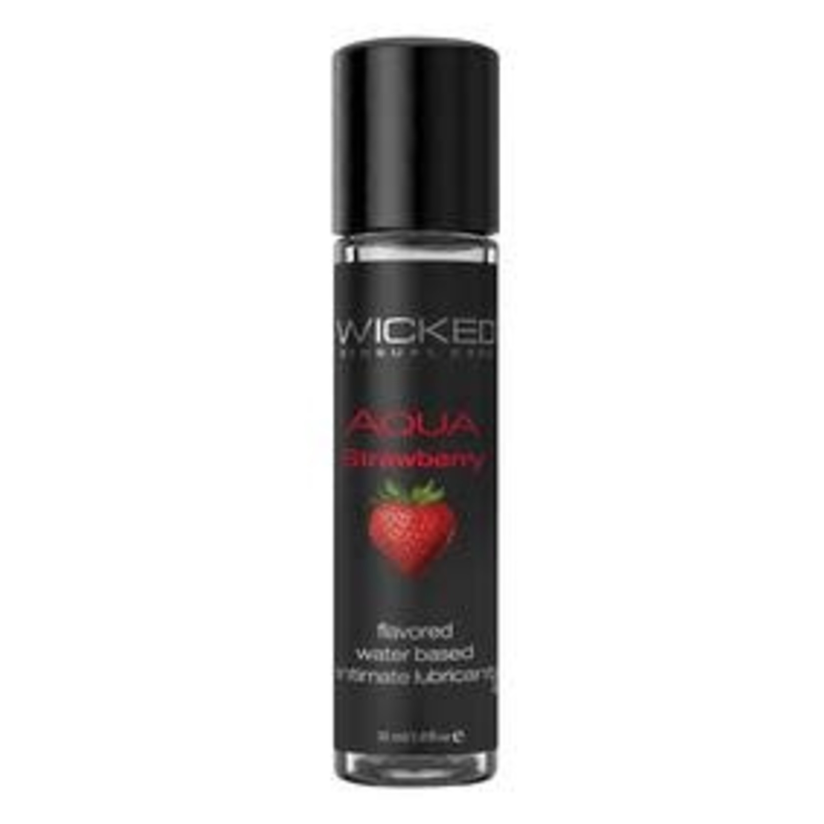 Wicked Aqua Water Based Flavored Lubricant Strawberry 1oz