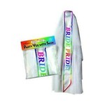 Bride Pride Party Veil With Sash - White/Rainbow