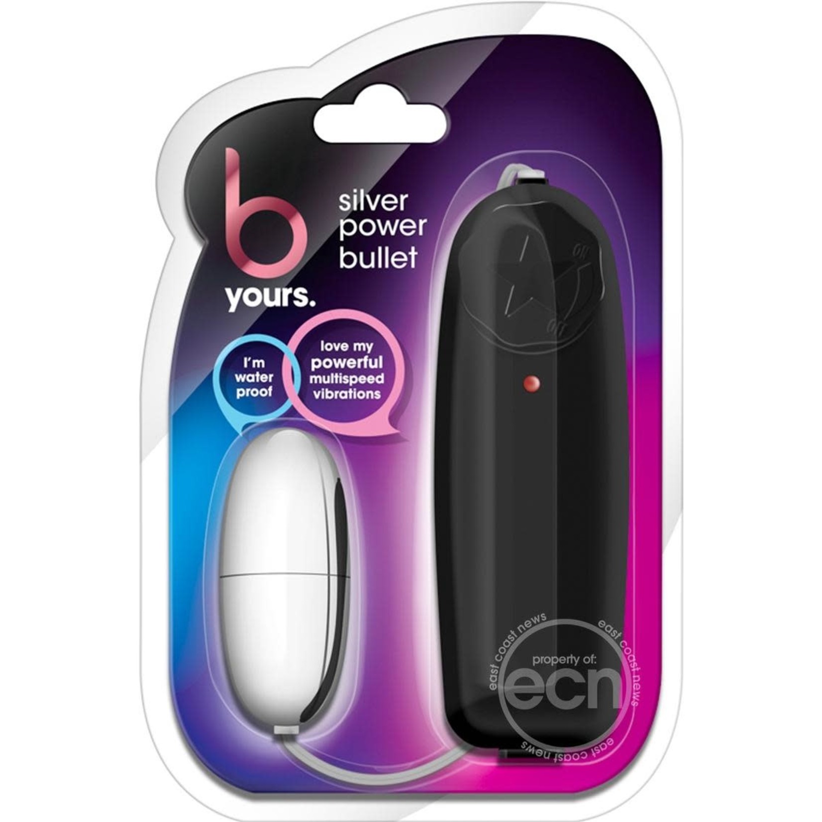 B Yours Silver Power Bullet With Remote Control - Black